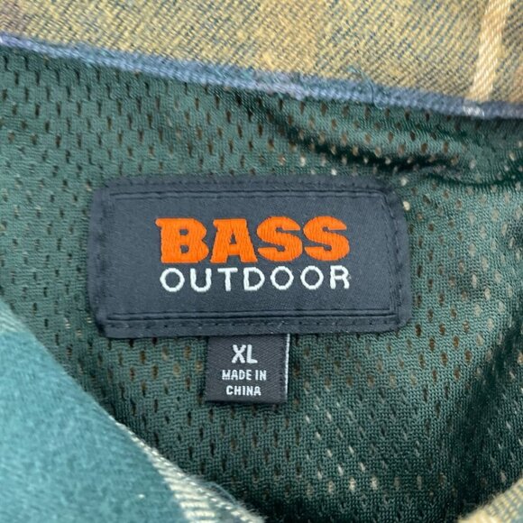 Mens Bass Outdoor XL Stretch Flannel Shirt Rubber Plaid  Button-Down NWT 4227 - Picture 3 of 10